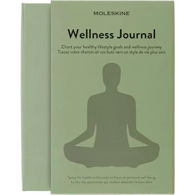 Image of Moleskine Wellness Journal, Theme Notebook Hardcover to Track Your Health and Fitness Goals Large Size 13 x 21 cm 400 Pages