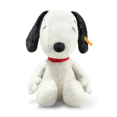 Image of Steiff Snoopy Cuddly Toy, Cute Stuffed Boys, Girls &amp; Babies from 0 Months, Soft Friends, Plush Toy 30 cm, White, 024702