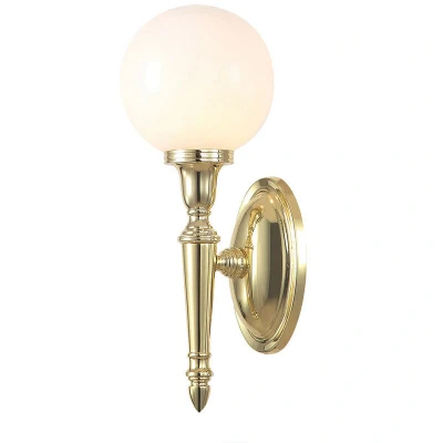Image of Dryden 1 Light Bathroom Wall Polished Brass IP44, G9