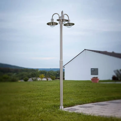 Image of Lindby lamp post Damion, 200 cm, 3 bulb, E27, IP44