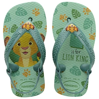 Image of Havaianas Disney Classic II, Unisex Babies’ Sandals, Multicolour (Green Dew 7611), 8.5 (27/28 EU)