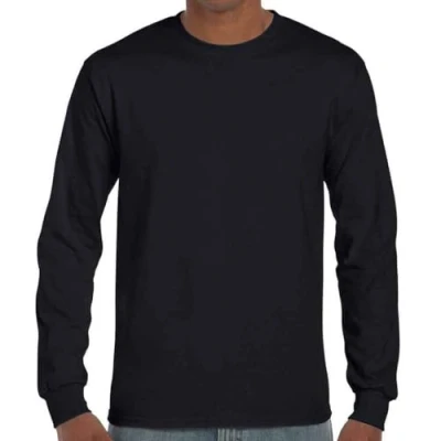 Image of Gildan Ultra Cotton Adult Long Sleeve T Shirt Black* 2XL