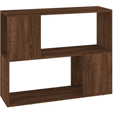 Image of vidaXL Book Cabinet/Room Divider Brown Oak 80x24x63 cm