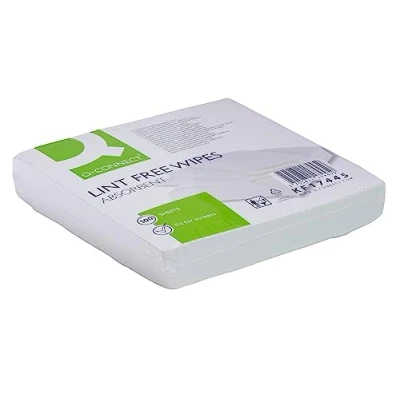 Image of Q Connect Lint Free Wipes 200 x mm (Pack of 100)