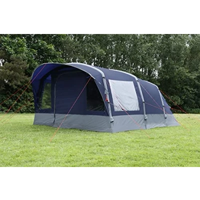 Image of Leisurewize 6 Person Olympus Air Inflatable Camping Tent 2 Double Rooms Large Porch Area 4000HH Supplied with Pump, Pegs, Guy Lines In a handy Storage Bag LWTENT4