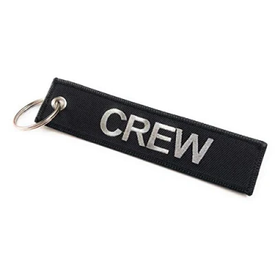 Image of Crew Luggage Tag Keychain Red/White aviamart®