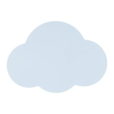 Image of TK Lighting Cloud wall lamp, blue, steel, indirect light, 38 x 27 cm