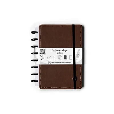 Image of Ambar EcoSmart Notebook A5 PU 100Sheets 100G ClassroomMates Brown