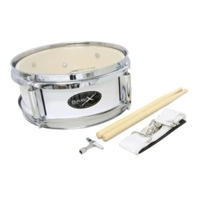Image of PURE GEWA Chester F893000 Street Percussion Junior Marching Drum,white, silver, beige