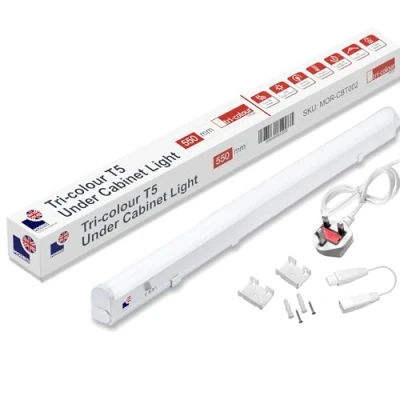 Image of Morris LED Under Cabinet Light Linkable 3 Colours in 1 3000k/4000k/6500k Kitchen UK Plug Included 288mm, 550mm, 850mm,1150mm (550mm)