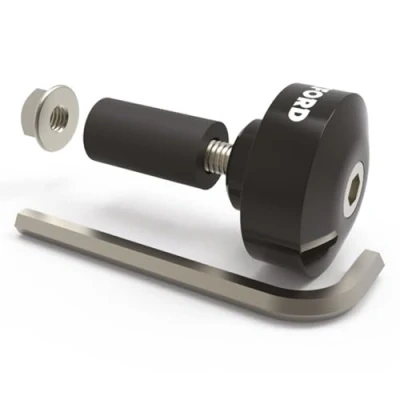 Image of Oxford OX593 Aluminium Motorcycle Bar Ends 1 Black