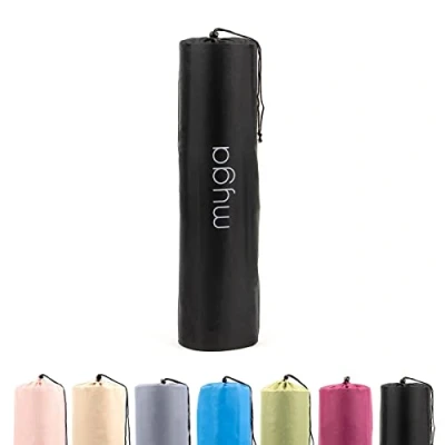 Image of Myga Yoga Mat Bag Compact Carry for Yoga, Pilates, Fitness &amp; Exercise with Adjustable Strap Women Men Lightweight Waterproof Travel Home Gym and Studio Black