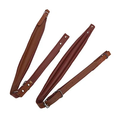 Image of Accordion Straps Leather,Multi Colors Adjustable Wear resistant Shoulder Belts for 16 120 Bass Accordion(Brown)