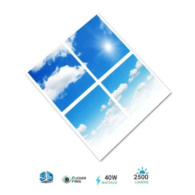 Image of Ener J SKY Cloud LED Panel 3D version, 60x60cms, 40W, Pack of 4 Panels