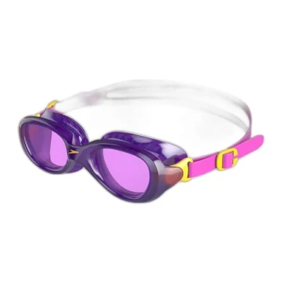 Image of Speedo Junior Futura Classic Swimming Goggles Anti Fog Leak , Purple/Pink, One Size