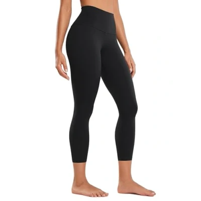 Image of CRZ Yoga Butterluxe 23&#039;&#039; High Waisted Capri Workout Leggings for Women Lounge Buttery Soft Pants Black 16