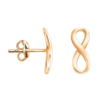 Image of SOFIA MILANI Women&#039;s Earrings 925 Silver Gold Plated Infinity Stud 20588