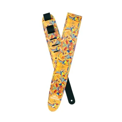 Image of D&#039;Addario Beatles Guitar Strap Accessories Vinyl Yellow Submarine, Primrose Prairie