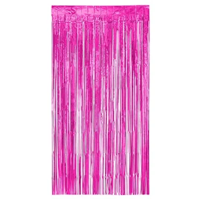 Image of Boland 20025 Foil Curtain, Pink, 200 x 100 cm
