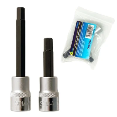 Image of Dapetz ® 2pcs Hex Allen Key Bit Sockets Metric Set 3/8&quot; Dr Drive Alloy Steel