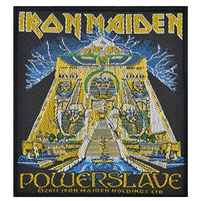 Image of Klicnow Iron Maiden Powerslave Woven printed Patch 9cm x 10cm (3 1/2&quot; 4&quot;)