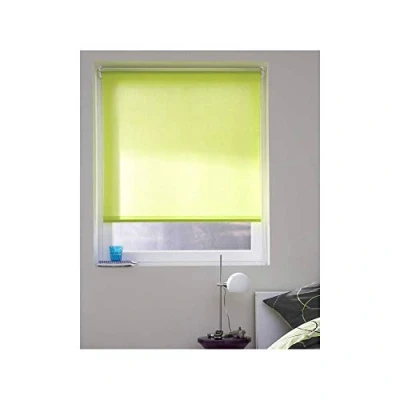 Image of MADECOSTORE Polyester Roller Blind, Fern Green, L 94 x H 190 cm (Fabric = L90 cm)