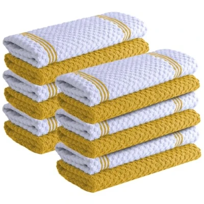 Image of Infinitee Xclusives Premium Kitchen Towels [Pack of 12] 100% Cotton Hand (15 x 25 Inches) Dish for Radiant Yellow