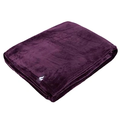 Image of HEAT HOLDERS Extra Warm Fleece Blanket Throw Winter Soft &amp; Luxury Plush Fluffy Giant for Sofa 270cm X 240cm (Mulled Wine, Super King)