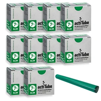 Image of ActiTube Kogu Set Slim Activated Carbon Filter 7.1 mm Include J Case, 10x50 (500)