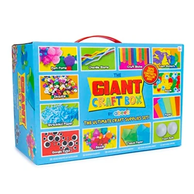Image of abeec Giant Craft Kit for Kids Arts and Crafts Supplies Comprehensive Box Ages 5 Over, Ideal Both Boys Girls