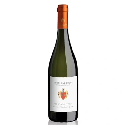 Image of Poggio Le Coste Moscato d&#039;Asti DOCG Sweet White Italian Sparkling Wine from Asti, Italy Made 100% Bianco Grapes 75cl / 750ml, 5.0% ABV
