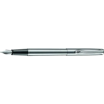 Image of Diplomat Traveller Fountain Pen in Stainless Steel Chrome Resistant and Elegant High End 5 Years Warranty