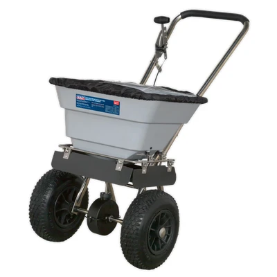 Image of Sealey Stainless Steel Broadcast Salt Spreader 37kg Walk Behind