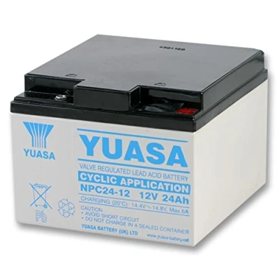 Image of YUASA NPC24 12 BATTERY DEEP DISCHARGE CYCLIC 12V 24AH [1] Pro Series (Epitome Verified)
