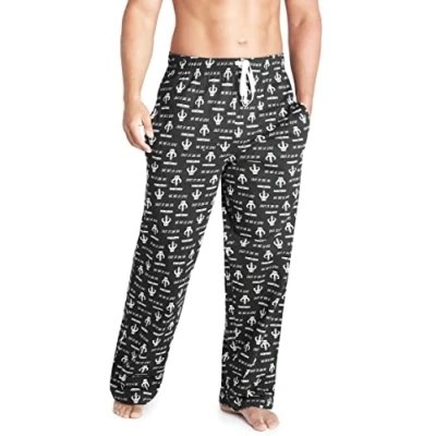 Image of Disney Mandalorian Lounge Pants for Men (Black/White, S)