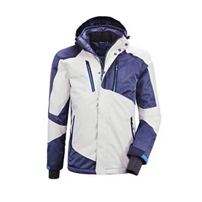 Image of Killtec Men&#039;s Savognin Mn Ski jacket B Functional with zip off hood and snow guard, mens, 36118 000, vapor grey, XXL