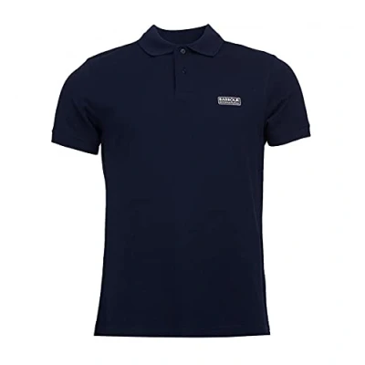 Image of Barbour International Essential Pique Polo Shirt Navy