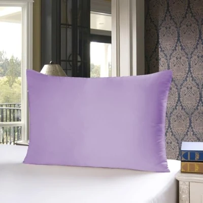 Image of townssilk Silk Pillowcase 100% 19 mm Pure Mulberry Silk, Double Sided for Hair Skin Health, with Hidden Zip, 1 Piece, 40 x 70 cm, Wisteria