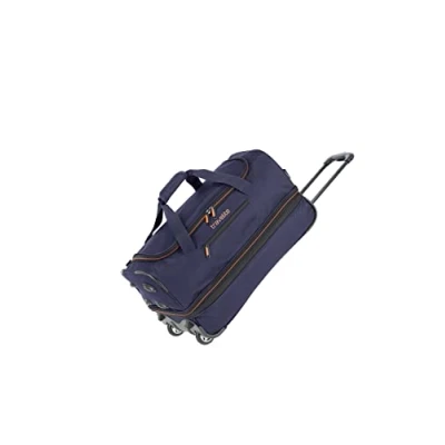 Image of Travelite 2 Wheel Trolley Travel Bag Size. S with Expansion Pleat, Luggage Series Basics: Soft Wheels Extra Volume, 55 cm, 51 liters (Expandable to 64 liters)