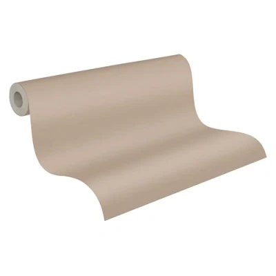 Image of A.S. Création Non Woven Wallpaper Plain 390983 in Beige for Various Rooms 10.05 m x 0.53 Made Germany
