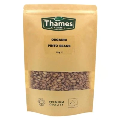 Image of Organic Pinto Beans High in Protein and Fiber, No Additives, Preservatives, Non GMO, Vegan Perfect for Soups, Stews, Salads, Mexican Dishes Thames 1kg
