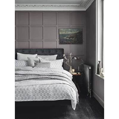 Image of MURMUR Tulip Duvet Cover Cloud Grey, 100% COTTON PERCALE 220 THREAD COUNT, Single