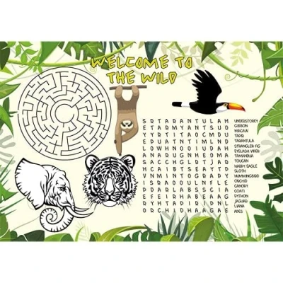 Image of A4 Jungle Kids Activity Placemat Sheet