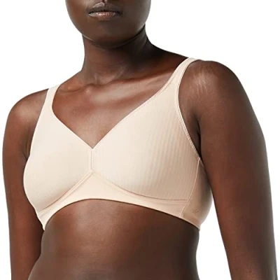 Image of Triumph Womens Modern Soft+cotton N Wireless Bra, Neutral Beige, 48A UK