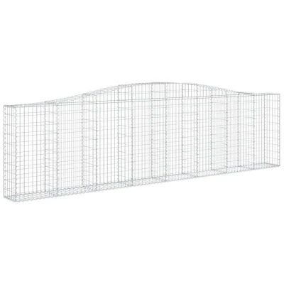 Image of vidaXL Arched Gabion Baskets 6 pcs 400x30x100/120 cm Galvanised Iron