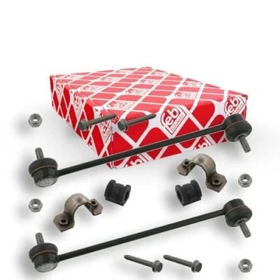 Image of 8Z0411314B, 8Z0411314BS1 Repair Kit, stabilizer suspension FEBI BILSTEIN 37079 Front Axle with coupling rod AUDI: A2