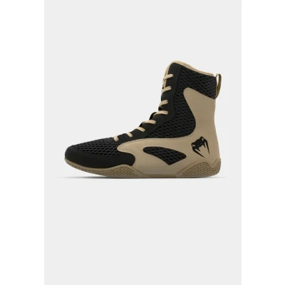 Image of Venum Contender Boxing Shoes Unisex Training shoe, Size: 8, Black/sand Imitation leather/ textile