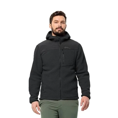 Image of Jack Wolfskin Men&#039;s Kammweg Pile Fz M Fleece Jacket, Phantom, XXX Large