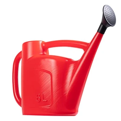 Image of Hardys 6L Red Rose Watering Can Outdoor &amp; Indoor with Detachable Sprinkler Head, Long Spout Water for Houseplant Garden Plants