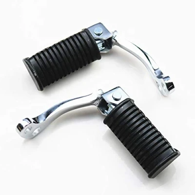 Image of Black Footrest Footpeg Foot Peg For Suzuki GN125 GN 125 Cafe Racer Bobber Custom (Front)